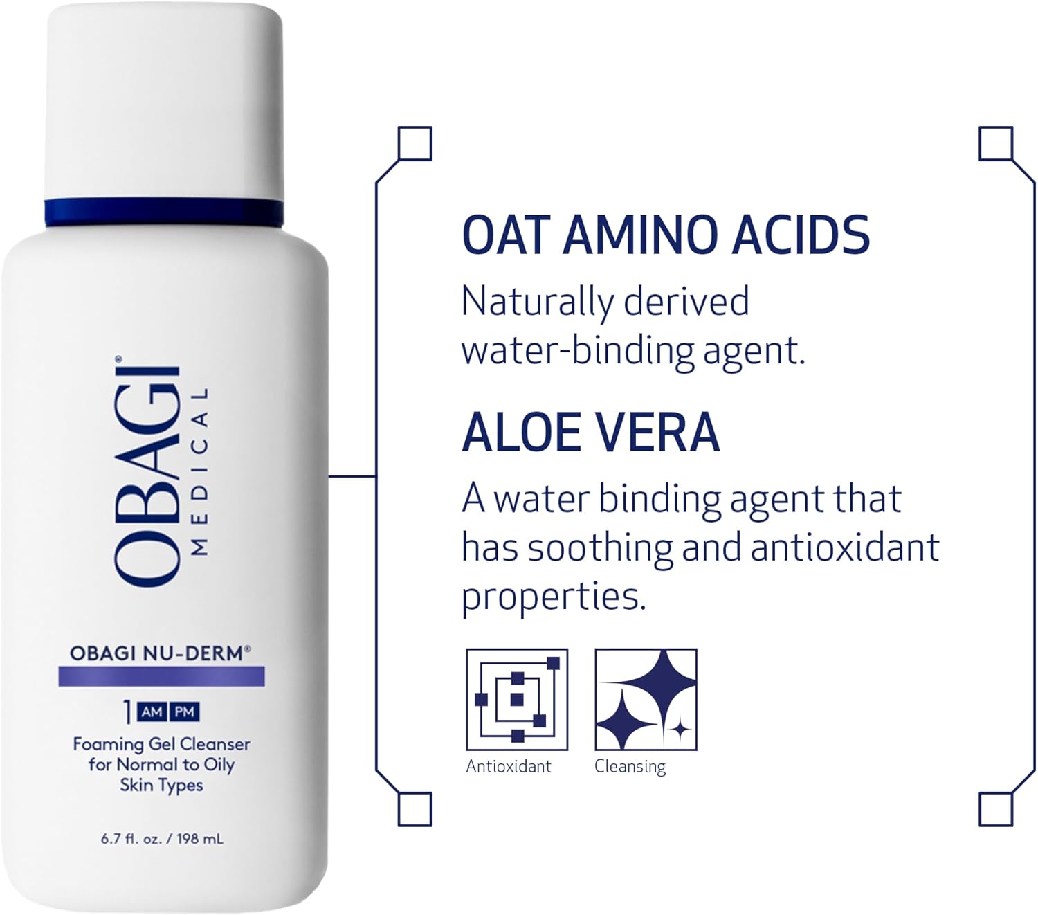 Obagi Nu-Derm Foaming Gel Cleanser for Face – Deep-Cleansing & Hydrating Facial Cleanser with Aloe Vera – For Normal to Oily Skin Types - Image 4