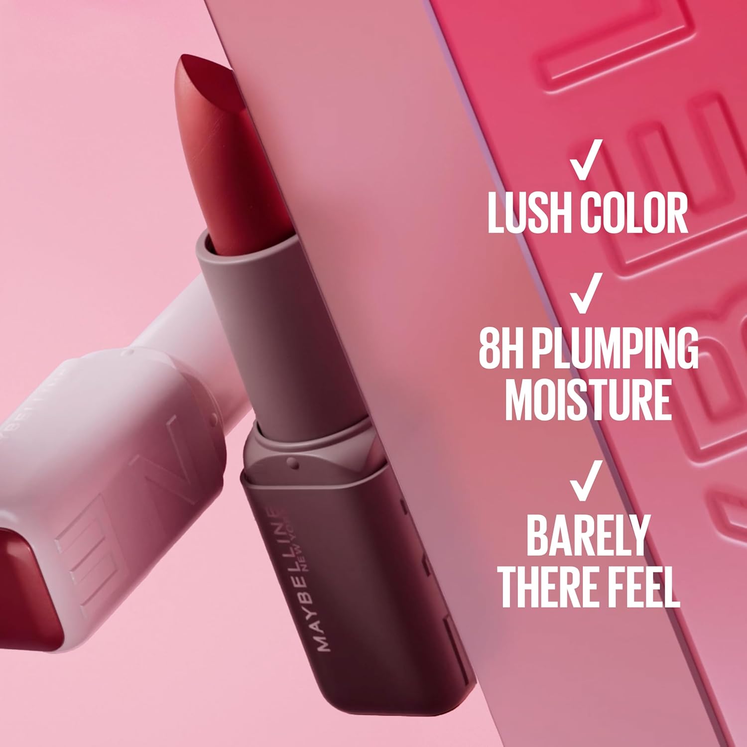 MAYBELLINE Serum Lipstick, Hydrating Lip Makeup with 8HRs of Lip Plumping Moisture with Hyaluronic Acid + Oil Blend, Upstate (Light Cool Brown Satin) - Image 3